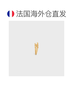 欧洲直邮CELINE/赛琳 23新款 ASYMMETRIC女士金色饰面黄铜戒指