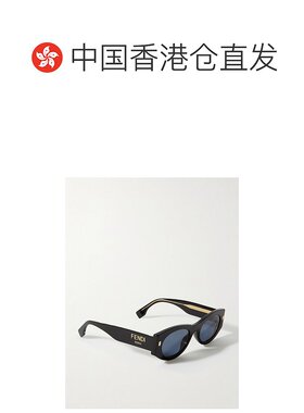 1h可退 香港直邮Fendi 芬迪 女士 Roma 椭圆框醋纤太阳眼镜 FE401