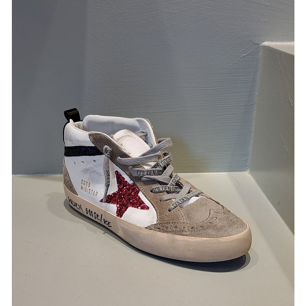 香港直邮Golden Goose Deluxe Brand系带高帮休闲鞋 GWF00122.F0-图2