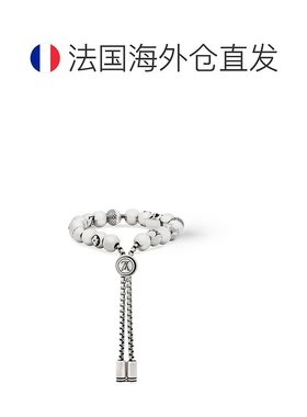 1h可退 欧洲直邮LV路易威登 Damier男士钯金色金属串珠手链