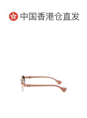 1h可退 香港直邮Gucci 古驰 女士 几何框太阳镜 GG1593S metal金