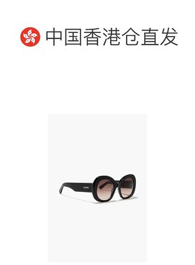 香港直邮GANNI 甘尼 女士 圆框醋纤太阳眼镜 A4371099BLACK新款
