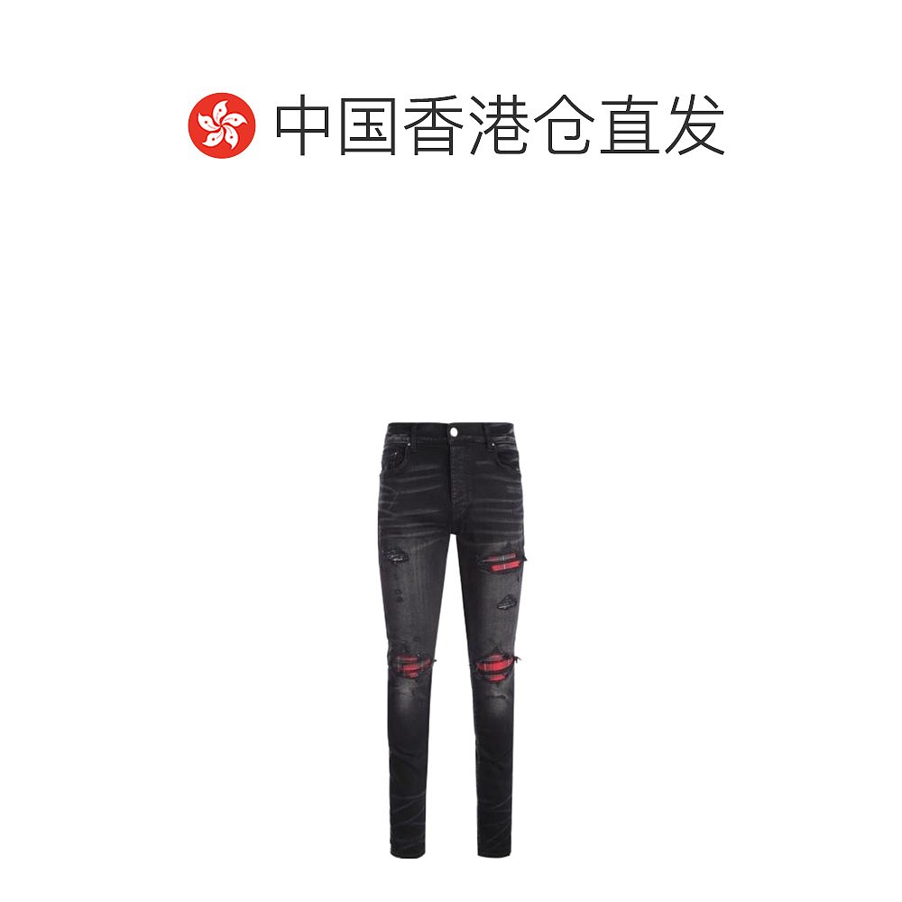 香港直邮Amiri 徽标细节牛仔裤 AW22MDS013-023-BBBB-306A黑色 - 图1