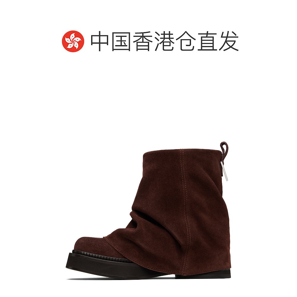 香港直邮The Attico 女士 棕色 Mini Robin Combat 踝靴 251WSH00 - 图1