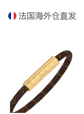 1h可退 欧洲直邮LV/路易威登 复古老花 黄铜手镯男女同款 棕色