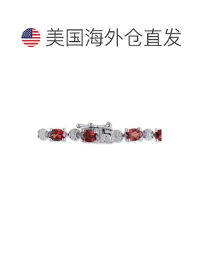 1h可退 【美国直邮】Macy's|石榴石（9-7/8 克拉总重）和钻石点缀