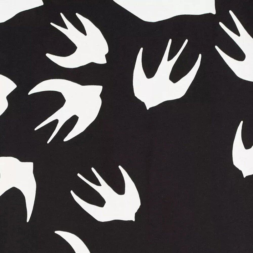 香港直邮qh mcq 女士黑色燕子图案女士t恤 318978-rlt71-1000t恤