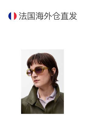 1h可退 欧洲直邮Loewe罗意威 女士透明橄榄绿醋酸纤维椭圆形太阳
