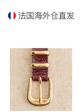 欧洲直邮Sezane 女士紫色牛皮腰带新款皮带