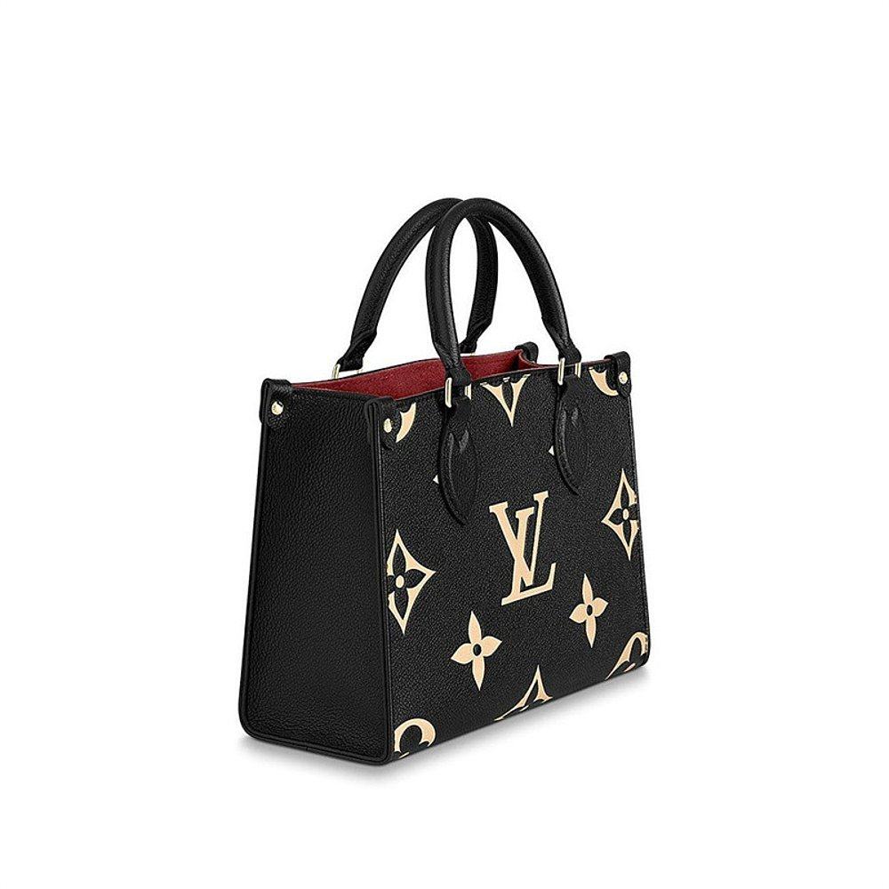 1h可退 欧洲直邮路易威登lv女包ONTHEGO老花压纹粒面单肩包新款 - 图0