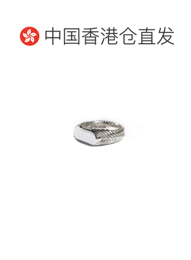 1h可退 香港直邮Emanuele Bicocchi 女士 扁平圖章戒指 PLA4銀色