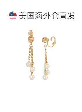 【美国直邮】2028|仿珍珠线形夹式耳环饰品 【付后1h可退】