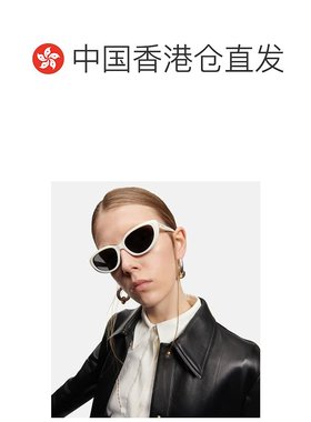 1h可退 香港直邮Celine 思琳 女士 猫眼太阳眼镜 white白色 舒适