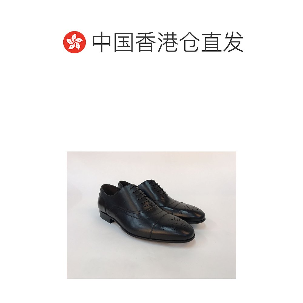 香港直邮FerragamoSALVATORE FERRAGAMO 黑色男士套脚正装鞋 0617 - 图1