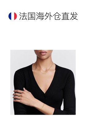 1h可退 欧洲直邮Dior 迪奥 女士黄色黄金戒指新款配饰