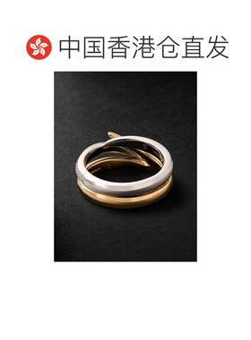 1h可退 香港直邮Shaun Leane 男士 Duo 锁扣18克拉白色黄金钻石戒