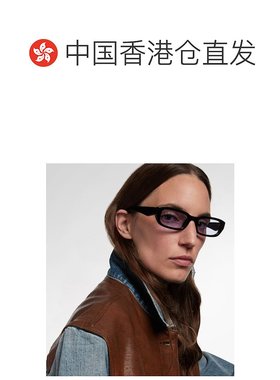 1h可退 香港直邮Prada 普拉达 女士 矩形太阳眼镜 black黑色 舒适