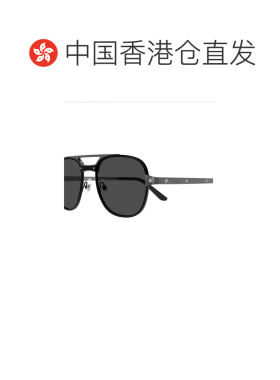 香港直邮CARTIER 男士眼镜 CT0477S002 SS2025 黑色 几何太阳镜