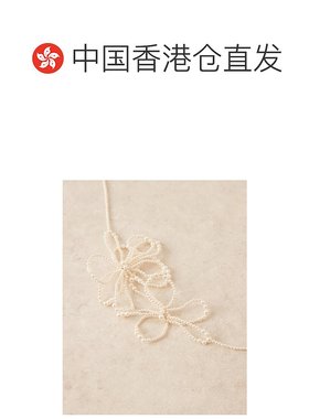 香港直邮ASOS 女士 设计人造珍珠花朵短项链 white白色 舒适时尚