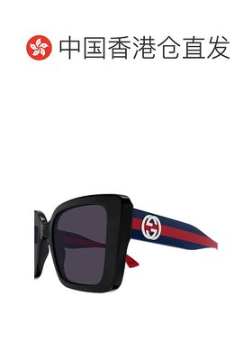 1h可退 香港直邮Gucci 古驰 女士 方框太阳镜 GG1861S black黑色