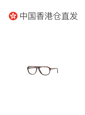 香港直邮PERSOL 男士眼镜 0PO3368V024 AW2025 棕色 几何平光镜