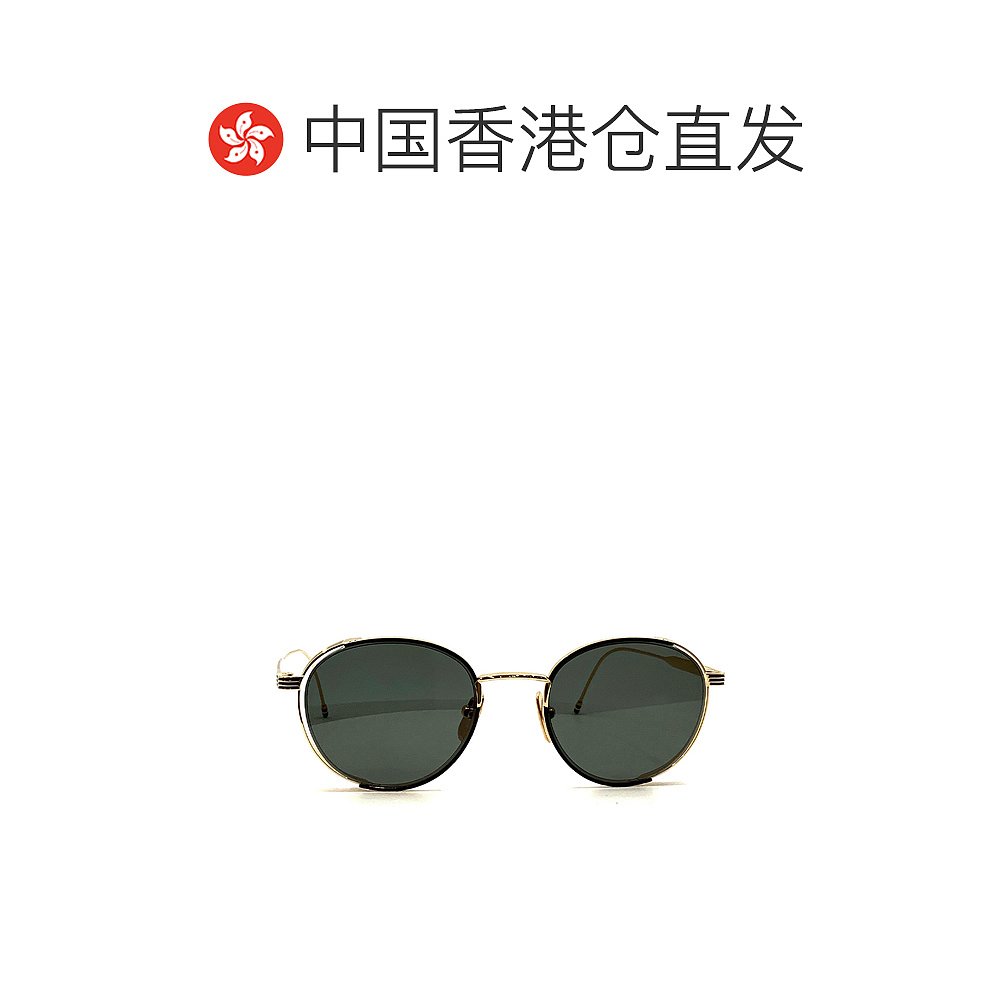 香港直邮THOM BROWNE 灰色中性太阳镜 TB-109-B-T-SLV-GRY - 图1