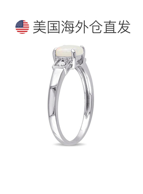 1h可退 【美国直邮】梅西百货|蛋白石（1/2 克拉总重）和纯银钻石