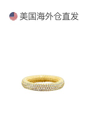 adornia水晶永恒圆形戒指金 - 黄色 【美国奥莱】直发