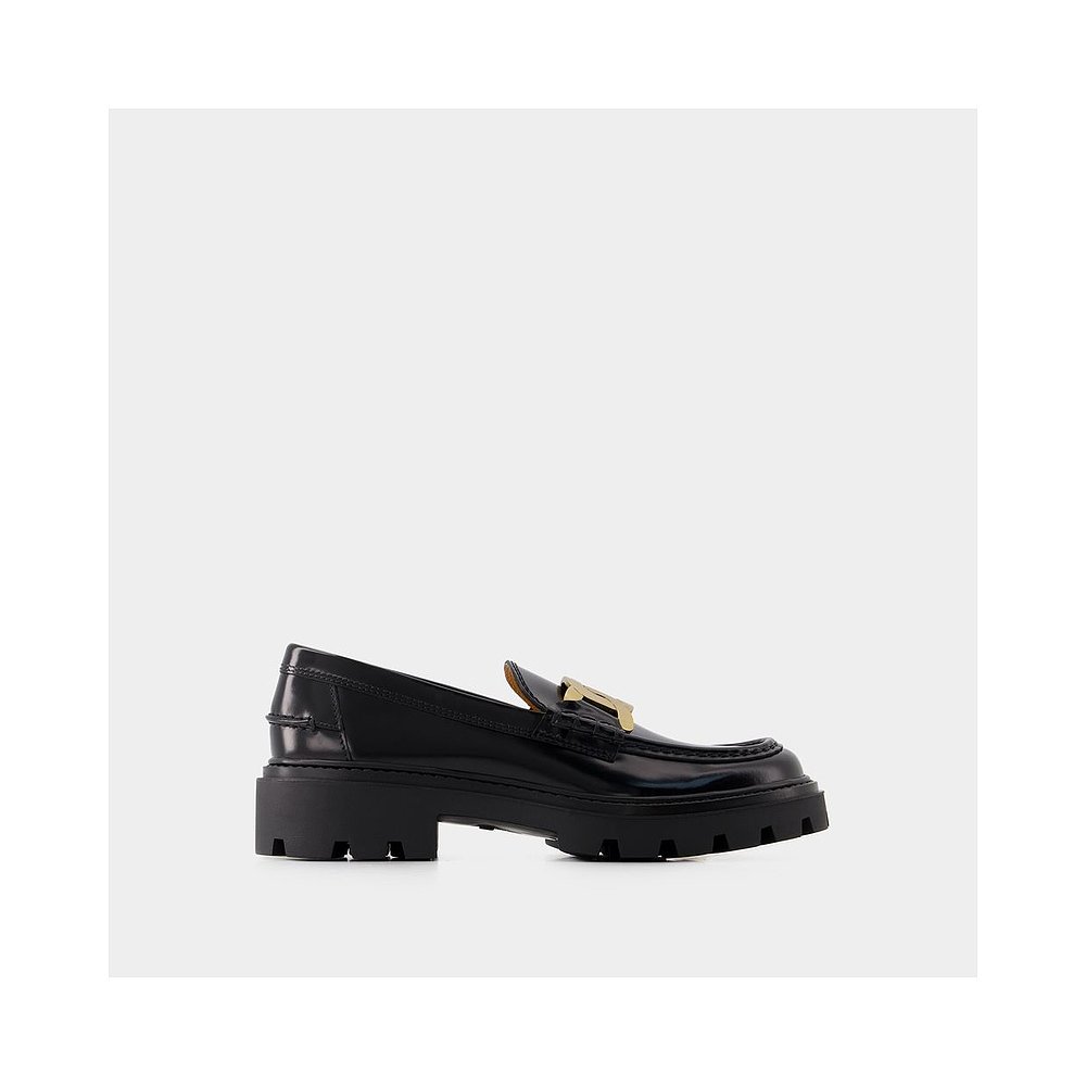 欧洲直邮TOD'SGomma Pesante Loafers - Tod's - Leather - Black - 图0