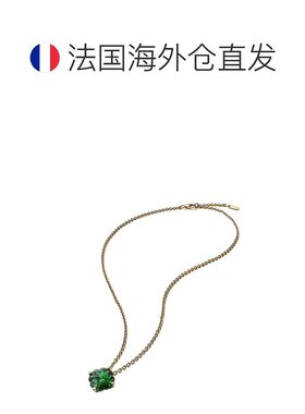 欧洲直邮BACCARAT/巴卡拉TRÈFLE四叶草系列绿色水晶镀金链条