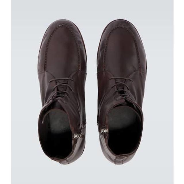 Hong Kong direct mail AURALEE men's leather strap boots brown brown comfortable and fashionable men's boots