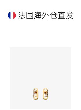 1h可退 欧洲直邮FENDI (2025) O'Lock 耳环 - 镀金金属耳环配饰