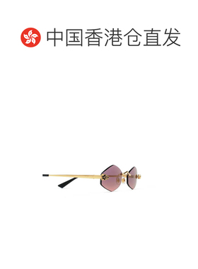香港直邮CARTIER 男士太阳镜 CT0433S004 AW2024 金色 几何形太阳