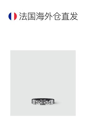 1h可退 欧洲直邮LV/路易威登 男士银色/黑色金属/皮革手链新款
