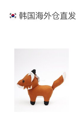 韩国直邮maison kitsune钥匙扣可爱百搭小狐狸玩偶钥匙圈背包挂件
