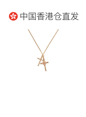 1h可退 香港直邮Emanuele Bicocchi 女士 雙十字項鍊 NDPB8G金色