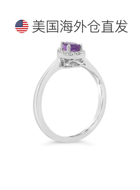 【美国直邮】Macy's|瑞士蓝色托帕石（1/2 克拉总重）和钻石点缀
