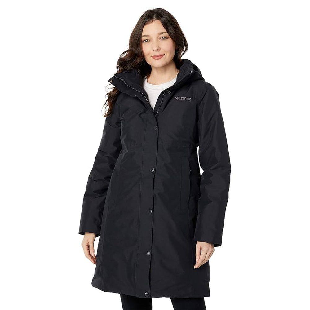 1h可退 香港直邮marmot 土拨鼠 女士 Chelsea 大衣 black黑色 舒,淘宝优惠券,粉丝福利购,淘宝优惠卷