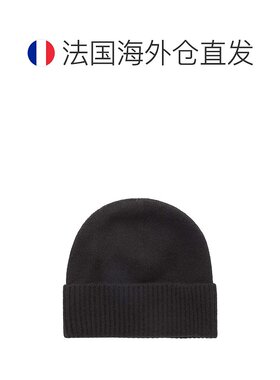 欧洲直邮COS 24新款 男女通用黑色纯色羊绒精纺套头针织翻帽子叠