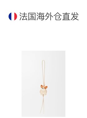 欧洲直邮LOEWE/罗意威 女士白色/橙色毛毡挂饰铃铛【付后1h可退】