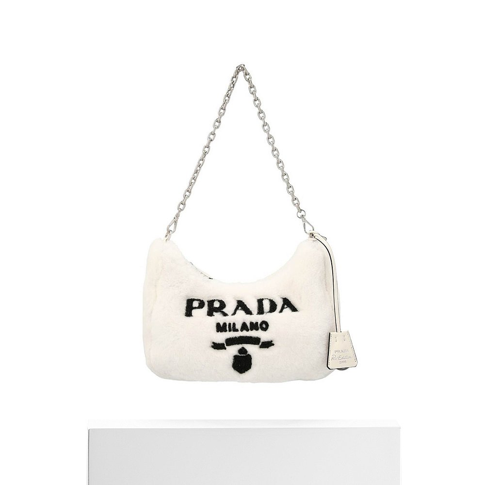 【99新未使用】香港直邮PRADA 白色女士单肩包 1BH204-2EC9-F0964 - 图3