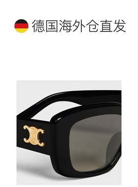 欧洲直邮CELINE赛琳 TRIOMPHE 04醋酸酯太阳眼镜 黑色方形墨镜