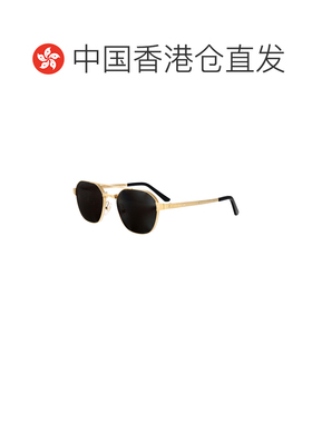 香港直邮CARTIER 男士太阳镜 CT0571S001 CO 黑色 几何框太阳镜
