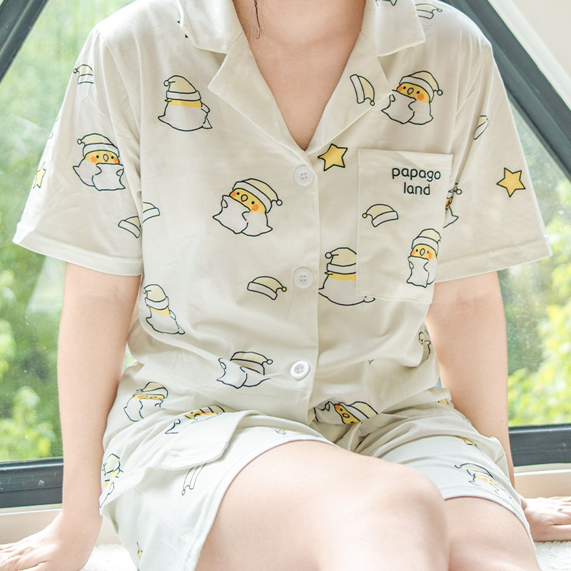 千鹦鸟舍原创可爱鹦鹉周边睡衣女夏季套装2024新款短袖春夏居家服,淘宝优惠券,粉丝福利购,淘宝优惠卷