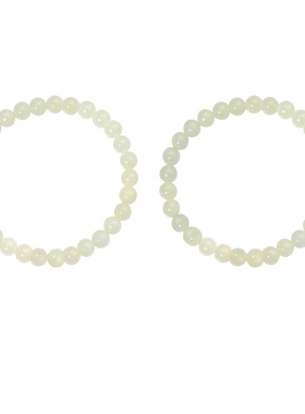 新中式天然和田玉手串女小众玉石圆珠手链时尚百搭散珠手饰批发