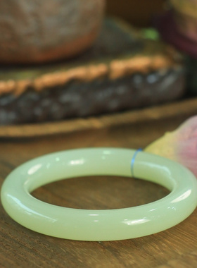 圆条叮当镯天然和田玉送老婆高货