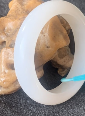 安道子天然和田玉手镯58圈口