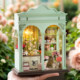 Diy cabin flower house handmade house mini villa assembled model gift girl toy birthday gift