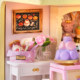 Diy cabin cake shop handmade house mini villa assembled model gift girl toy birthday gift