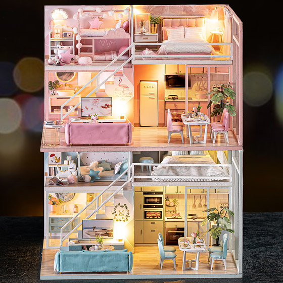 Girls toys building block castle house series